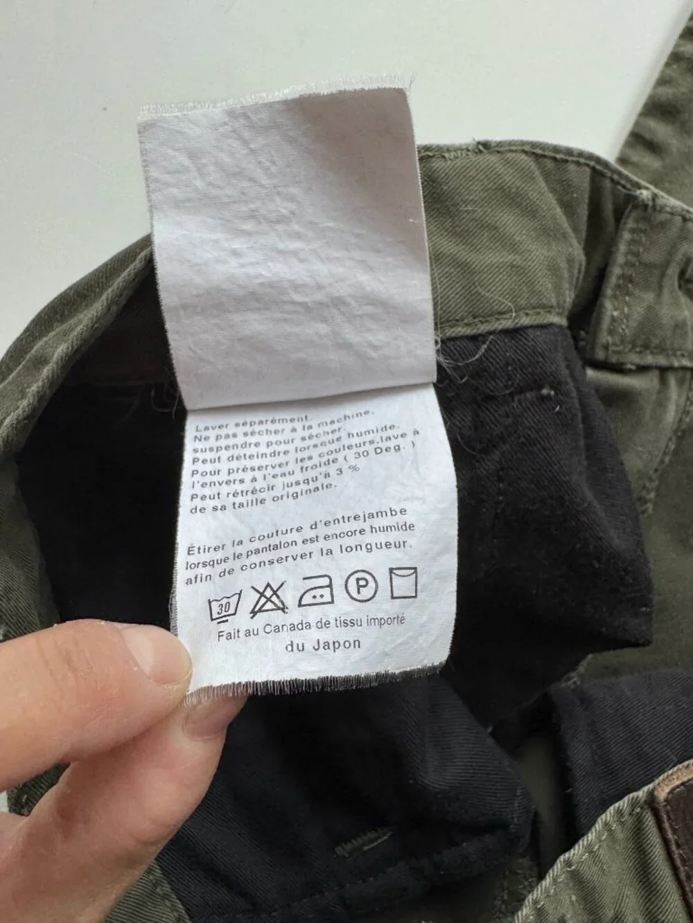 NAKED & FAMOUS Khaki Green Stretch Twill Slim Chino Pants, Size 30 - Picture 15 of 15